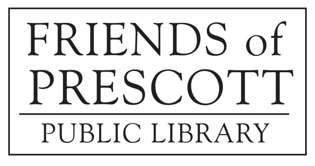 text-only logo with words Friends of the Prescott Public Library