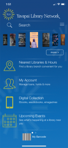 A screenshot of the home page of the YLN app.