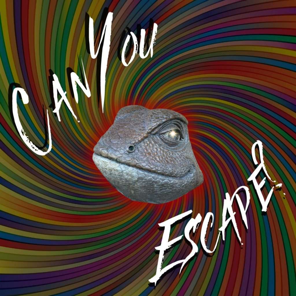 "Can You Escape" with image of Lizard Head